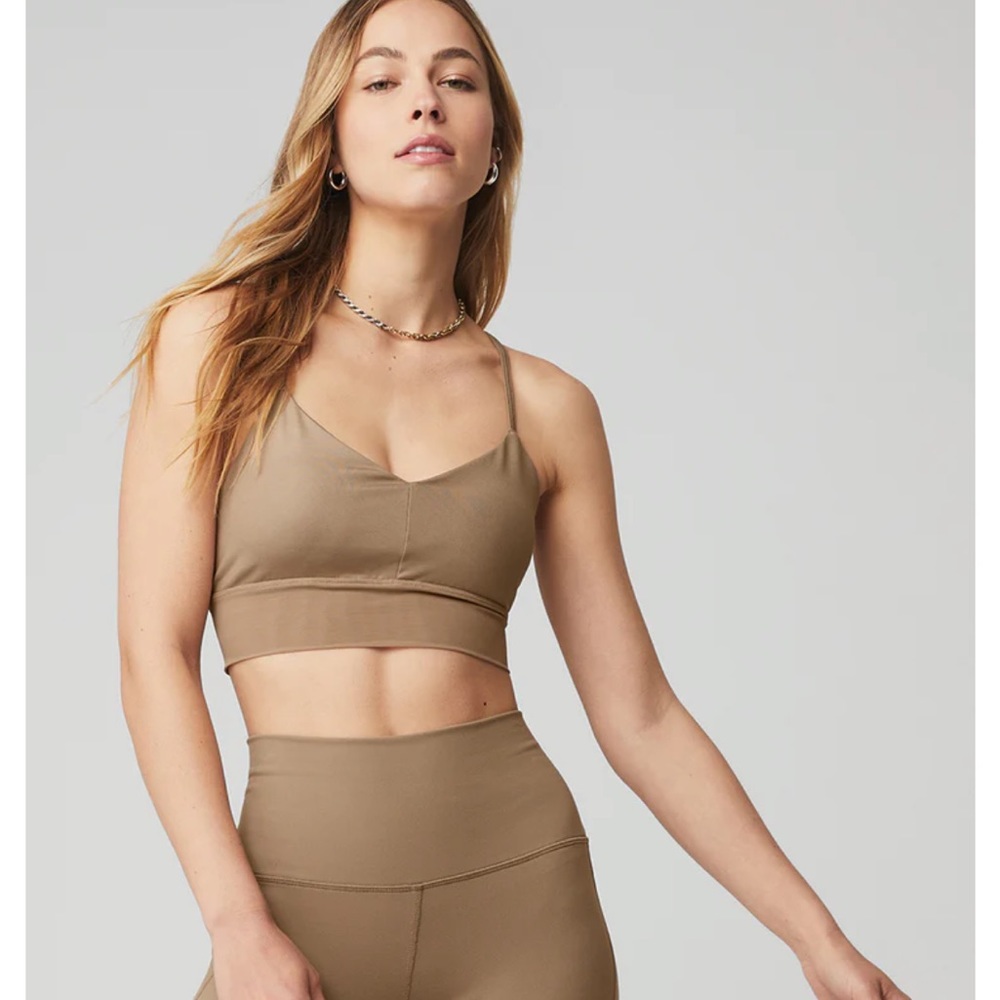 ALO YOGA Lavish Bra (Gravel Color) size XS - Picture 3 of 4